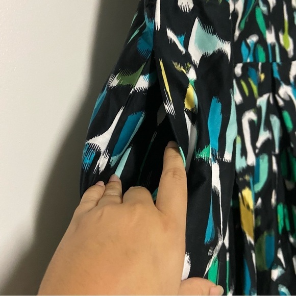 Muse printed belted strapless empire a line pockets dress Size XL - Picture 4 of 10